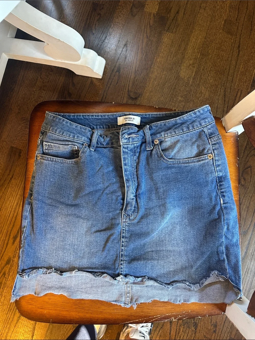 Forever 21 Blue Denim Midi Skirt - Picture 1 of 1